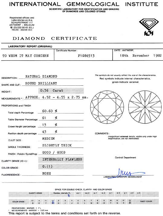 Foto 9 - Diamant 0,36 Carat Brillant IGI Lupenrein Top Wesselton, D6274