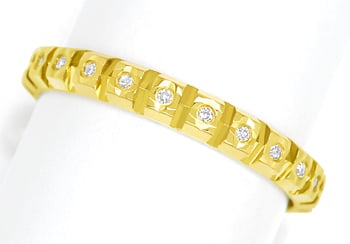 Foto 1 - Vollmemoryring 23 Diamanten in zierlichem Gelbgold-Ring, Q0080