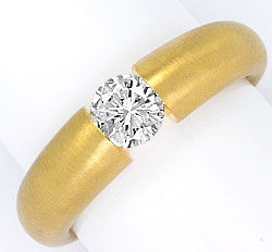 Foto 1 - Halbkaräter Brillant-Diamant-Spannring, massiv Gelbgold, R1767